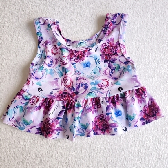 Will & Fox 2 Piece Swim Tankini & Diaper Floral Baby Girls 0-36 Months - Picture 2 of 9